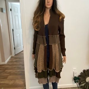 Brown Large/Extra Large Sweater Cover Up
